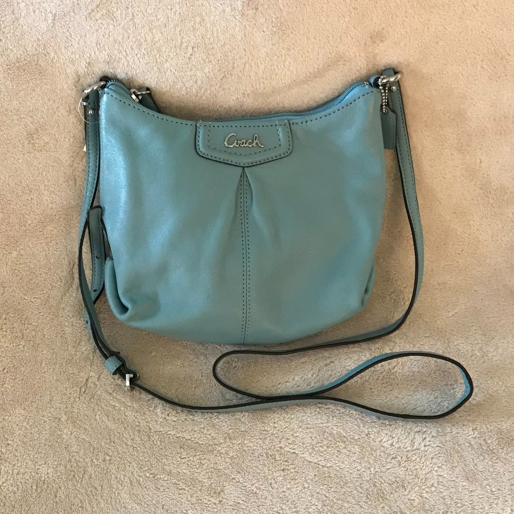 COACH CROSSBODY BAG in color ROBINS EGG BLUE
